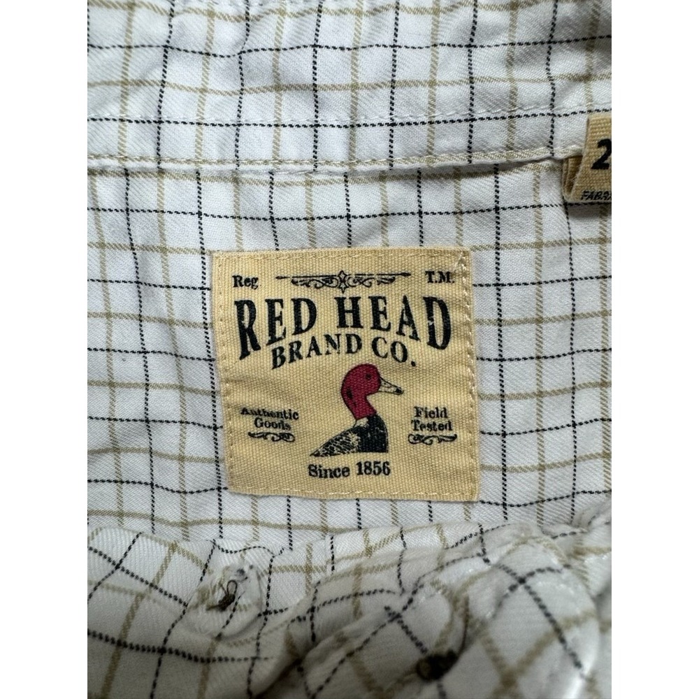 RedHead Shirt‎ Mens 2XL Plaid Button Up Short Sleeve Cotton Shirt Lot Of 2 B2 - Picture 12 of 12